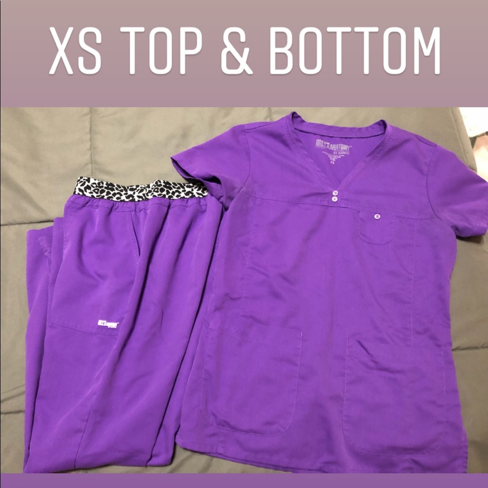 Greys anatomy activewear purple set